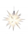 Stjerne hvid, 13 cm, plast (LED)