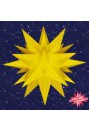 Stjerne gul, 40 cm, plast