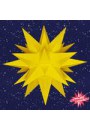 Stjerne gul, 40 cm, plast