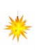 Stjerne gul, 13 cm, plast (LED)